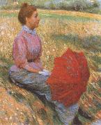 Federico zandomeneghi Lady in a Meadow Spain oil painting artist